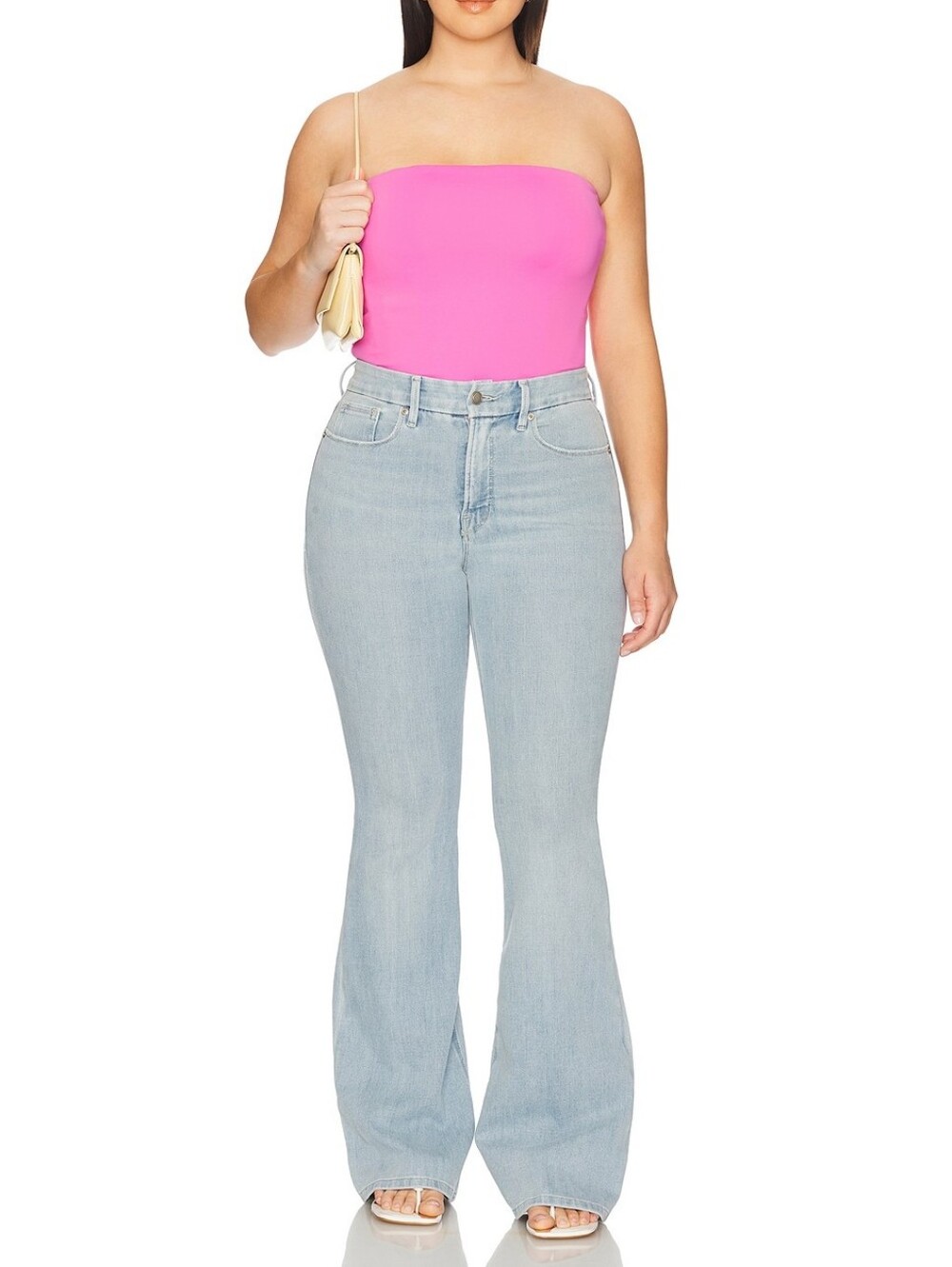 Good American Jeans Size 18 Good Legs Flare Stretchy Slimming 40x34" NEW